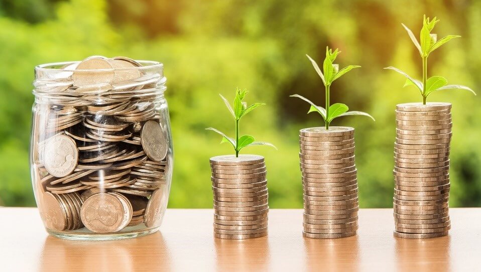 Coins in a jar