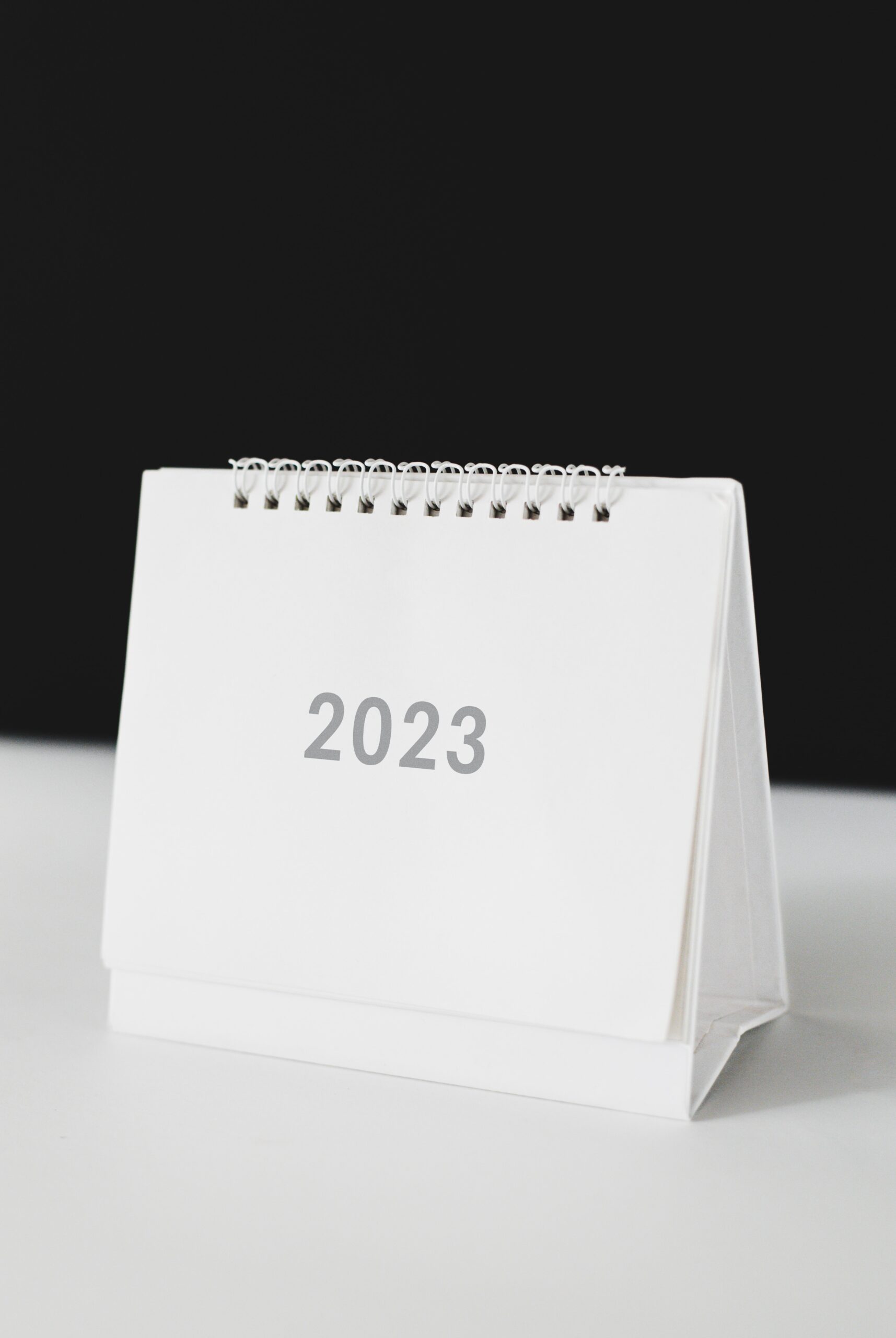 2023 calendar on desk